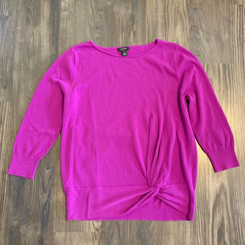Halogen Sz. S Fuschia Twisted Hem Sweater